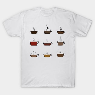 Set of Coffee and Tea Cups T-Shirt